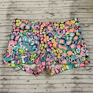 Lilly Pulitzer Shorts Ellie Womens Size 0 Pink Blue Gypsy Jungle Print Stretch